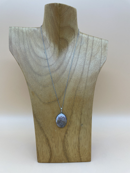 Pink Achat in Silberfassung